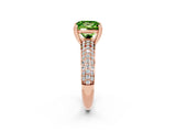 Rose gold Princess Cut Cut Diamond Milgrain Marquise Band with Prong Setting_2