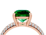 Rose gold Princess Cut Cut Diamond Milgrain Marquise Band with Prong Setting_4
