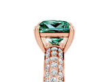 Rose gold Princess Cut Cut Diamond Milgrain Marquise Band with Prong Setting_5