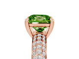 Rose gold Princess Cut Cut Diamond Milgrain Marquise Band with Prong Setting_5