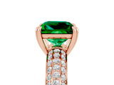 Rose gold Princess Cut Cut Diamond Milgrain Marquise Band with Prong Setting_5