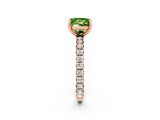 Rose gold Princess Cut Cut Diamond Pavé Band with Four-Prong Setting_2