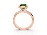 Rose gold Princess Cut Cut Halo Split Shank Prong Setting Ring_15