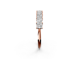 Rose gold Princess Cut Diamond Channel Set Eternity Band with Prong Setting_6