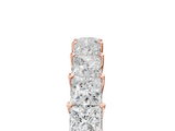 Rose gold Princess Cut Diamond Channel Set Eternity Band with Prong Setting_9