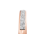 Rose gold Princess Cut Diamond Channel Set Eternity Band_9