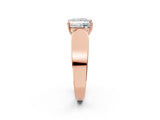 Rose gold Princess Cut Diamond Channel Set Solitaire Ring with Four-Prong Setting_14