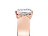 Rose gold Princess Cut Diamond Channel Set Solitaire Ring with Four-Prong Setting_17