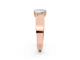 Rose gold Princess Cut Diamond Channel Set Solitaire Ring with Four-Prong Setting_26