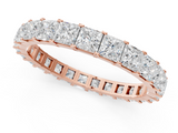 Rose gold Princess Cut Diamond Eternity Band with Channel Setting and Shared Prong_23