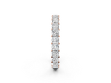 Rose gold Princess Cut Diamond Eternity Band with Channel Setting and Shared Prong_24