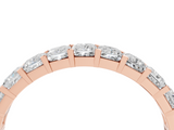 Rose gold Princess Cut Diamond Eternity Band with Channel Setting and Shared Prong_26