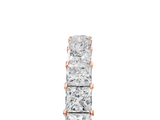 Rose gold Princess Cut Diamond Eternity Band with Channel Setting and Shared Prong_27