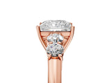 Rose gold Princess Cut Diamond Five-Stone Prong Set White Gold Ring_57