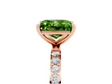 Rose gold Princess Cut Diamond Pavé Band with Six-Prong Setting_5
