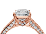 Rose gold Princess Cut Diamond Pave Band with Four-Prong Setting_23