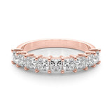 Rose gold Princess Cut Diamond Prong Set Eternity Band 1