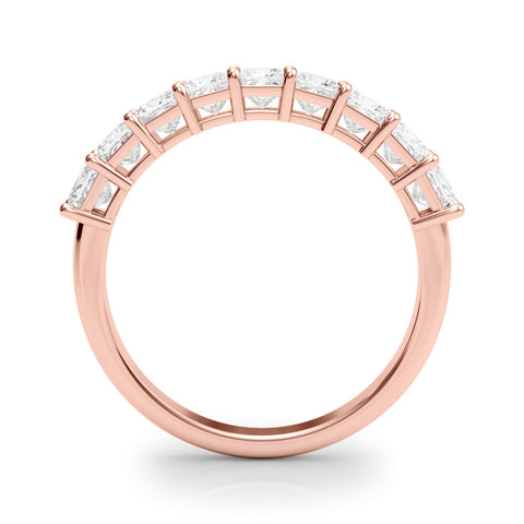 Rose gold Princess Cut Diamond Prong Set Eternity Band 2