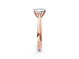Rose gold Princess Cut Diamond Solitaire Engagement Ring with Cathedral Setting and Four-Prong Mount_22