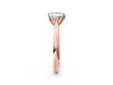 Rose gold Princess Cut Diamond Solitaire Engagement Ring with Cathedral Setting and Four-Prong Mount_248