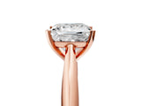 Rose gold Princess Cut Diamond Solitaire Engagement Ring with Cathedral Setting and Four-Prong Mount_25