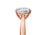 Rose gold Princess Cut Diamond Solitaire Engagement Ring with Cathedral Setting and Four-Prong Mount_251