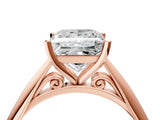 Rose gold Princess Cut Diamond Solitaire Engagement Ring with Cathedral Setting and Four-Prong Mount_72
