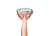 Rose gold Princess Cut Diamond Solitaire Engagement Ring with Cathedral Setting and Four-Prong Mount_73