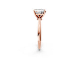 Rose gold Princess Cut Diamond Solitaire Engagement Ring with Classic Band and Four-Prong Setting_159