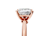 Rose gold Princess Cut Diamond Solitaire Engagement Ring with Classic Band and Four-Prong Setting_162