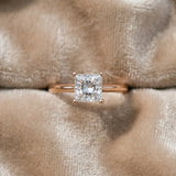 Rose gold Princess Cut Diamond Solitaire Engagement Ring with Classic Band and Four-Prong Setting_172