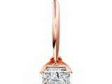 Rose gold Princess Cut Diamond Solitaire Engagement Ring with Classic Band and Four-Prong Setting_21