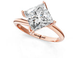 Rose gold Princess Cut Diamond Solitaire Engagement Ring with Four-Prong Setting and Classic Band_20