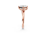 Rose gold Princess Cut Diamond Solitaire Engagement Ring with Four-Prong Setting and Classic Band_21