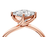 Rose gold Princess Cut Diamond Solitaire Engagement Ring with Four-Prong Setting and Classic Band_23