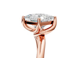 Rose gold Princess Cut Diamond Solitaire Engagement Ring with Four-Prong Setting and Classic Band_24