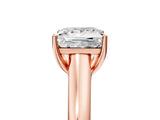 Rose gold Princess Cut Diamond Solitaire Engagement Ring with Tapered Plain Band and Four-Prong Setting_23