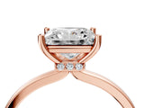 Rose gold Princess Cut Diamond Solitaire Ring with Classic Band and Four-Prong Setting_7