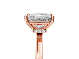Rose gold Princess Cut Diamond Solitaire Ring with Classic Band and Four-Prong Setting_8