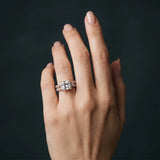 Rose gold Princess Cut Diamond Solitaire Ring with Pavé and Channel Set Band_13