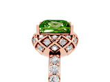 Rose gold Princess Cut Diamond Solitaire Ring with Shared Prong Pavé Band_5