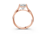 Rose gold Princess Cut Diamond Solitaire Twist Band Prong Setting Ring_70