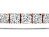 Rose gold Princess Cut Diamond Tennis Bracelet with Channel Setting_4