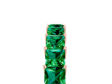 Rose gold Princess Cut Emerald Channel-Set Eternity Band with Prong Setting_11
