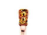 Rose gold Princess Cut Five-Stone Citrine Ring with Classic Prong Setting_11