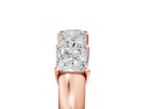 Rose gold Princess Cut Five-Stone Diamond White Gold Band with Prong Setting_126