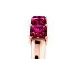Rose gold Princess Cut Five-Stone Garnet Band with Prong Setting_11