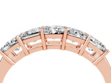 Rose gold Princess Cut Five-Stone Moissanite Band with Prong Setting_10