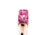 Rose gold Princess Cut Five-Stone Pink Sapphire Band with Prong Setting_23