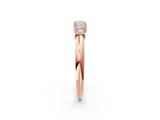 Rose gold Princess Cut Five-Stone Prong Set Diamond Band_23